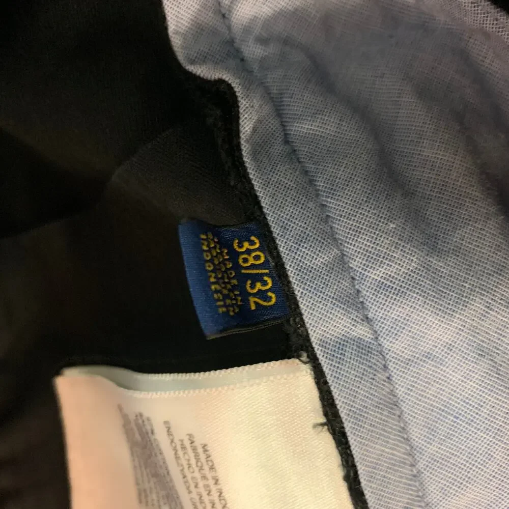 POLO by RALPH LAUREN Size 38 Black Cotton Slim Fit Casual Pants